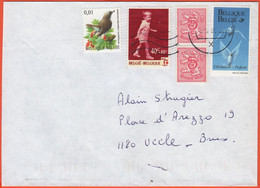 BELGIO - BELGIE - BELGIQUE - 2005 - 0,01€ Rossignol Philomèle, Bird + 40+10c Croix Rouge + 2 X 5c + Wish Stamp: Marriage - Briefe U. Dokumente