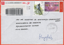 BELGIO - BELGIE - BELGIQUE - 2003 - 150F Pie Bavarde + 0,49 Stamp Day, "Mail-art" - Registered - Viaggiata Da Zandhoven - Briefe U. Dokumente