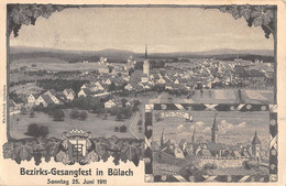 CPA SUISSE BEZIRKS GESANGFEST IN BULACH SONNTAG 25 JUNI 1911 - Bülach