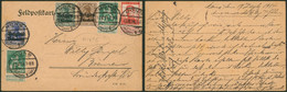 Affranch. Mixte (Pellens / Occupation) Obl à Pont "Mons / (Belgien 2 Bhf)" 17/12/14 > Bremen - 1912 Pellens