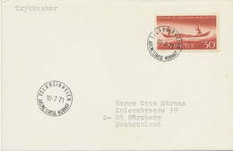 NORWEGEN 1971, 50 Ö 300 Jahre Postverbindung Zwischen Dem Nördlichen Und Dem Südlichen Norwegen EF Auf Kab.-Brief - Brieven En Documenten