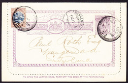 1898 Lettercard Mit Zusatzfrankatur Aus Auckland Nach Wangen über London Gelaufen. - Storia Postale