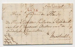 Complete Folded Letter Luyk Belgium - Maastricht The Netherlands 1817 - Eere Dienst - 1815-1830 (Holländische Periode)