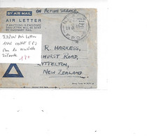 JAPON AIR LETTER CACHET FPO POUR LA NOUVELLE ZELANDE 1946 - Covers & Documents