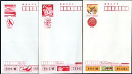 Japan 2022 New Year Greetings Postcards — Disney Cartoons And Traditional Images 3v MNH - Cartas & Documentos