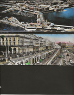 ALGER -2 CARTES COULEURS GF- ALGER LA BLANCHE ET VUE SUR LE PORT ET LA VILLE -ANNEE 1956 - Algiers