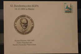 Deutschland 1989; 43. Bundestag Des BDPh Mainz - Private Covers - Mint