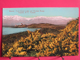 Visuel Très Peu Courant - Canada - Broom : Trail Island Light  And Olympic Range - Victoria - (phare) - R/verso - Victoria