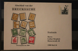 Deutschland 1989; Ganzsache Abschied Von Der Drucksache; Wertstempel Sehenswürdigkeiten - Private Covers - Mint