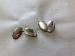 COPPIA DI GEMELLI IN ARGENTO 800 SILVER VINTAGE PUNZONE 7 AR/AREZZO. - Altri & Non Classificati