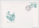 1998 COB 3 Oblitéré - Praga 1998 Mercure 4.60 CZK Vert  Patron Du Service Postal / Merkur - Enveloppes