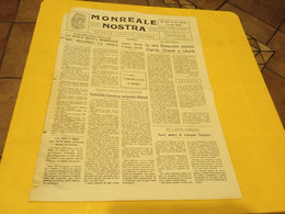 MONREALE NOSTRA- PERIODICO TURISTICO CULTURALE ANNO IV- NUMERO 3- 15 MARZO1960 - Erstauflagen