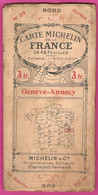 Carte Routière Michelin N°29 Genève-Annecy 1/200.000 En 48 Feuilles Vers 1920 - Michelin (guides)