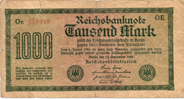 GERMANIA -1000 MARK 1922 -  Wor:P-76b.1.2, Ros:R-75d - Filigrana:  Dornen - 1000 Mark