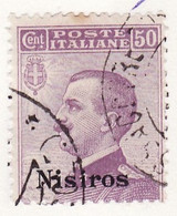 DODECANESE  1912 NISIROS 50 Ct. Lila  Vl. 7 - Dodécanèse