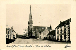 St Gilles Vieux Marché * La Place De L'église Du Village - Saint-Gilles-Vieux-Marché