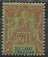 ANJOUAN N°7 N* - Unused Stamps