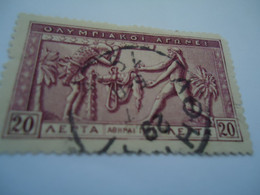 GREECE  USED   STAMPS OLYMPIC GAMES 1906 20 L - Usati