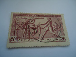 GREECE  USED   STAMPS OLYMPIC GAMES 1906 20 L - Oblitérés