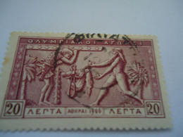 GREECE  USED   STAMPS OLYMPIC GAMES 1906 20L PHILIATRA - Oblitérés