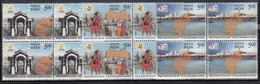 INDIA 2022  Set Of 3 In Blocks Of 4, 50 YEARS  FULL STATEHOOD Of MANIPUR, MEGHALAYA & TRIPURA States   MNH(**) - Unused Stamps