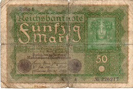 GERMANY- 50 MARK 1910 - Wor:P-66/1, Ros:R-62a - 50 Mark