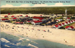 Florida Panama City Birds Eye View Of Long Beach Resort Curteich - Panama City