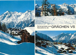 CPM GF(Mehrbildkarte) 34121-Suisse - Feriengrüsse Aus Grächen  -Envoi Gratuit - Grächen