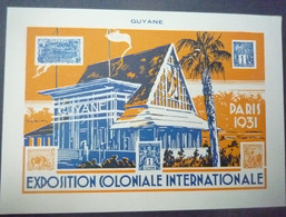 Guyane CP Entier Type Semeuse 1931 Neuve : Expo.Coloniale - Lettres & Documents