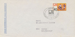 1974, Fußballweltmeisterschaft 1974 40 Pf EF Pra.-Brief Mit SST „BERLIN FIFA World Cup 1974“, Außerdem Hat Der Brief - Brieven En Documenten