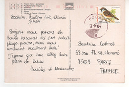 Timbre , Stamp Oiseau " Moineau : Passetr Domesticus "  Sur Cp , Carte , Postcard Du 03/09/2004 - Covers & Documents