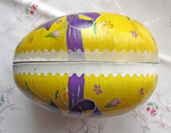 OEUF DE PAQUES EN PAPIER MACHE.....GERMANY...FLEURS DE PRINTEMPS...NARCISSES - Eggs