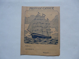 VIEUX PAPIERS - PROTEGE-CAHIER : LA MER - Transport