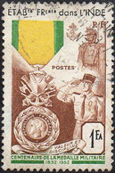 Détail De La Série. Médaille Militaire Obl. Inde N° 258 - 1952 Centenaire De La Médaille Militaire