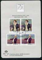 NORWAY 1982 Writers Imperforate Block Used.  Michel Block 4 - Used Stamps