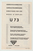 Brochure-leaflet AMROH Radio Onderdelen Muiden (NL) U73 - Literature & Schemes