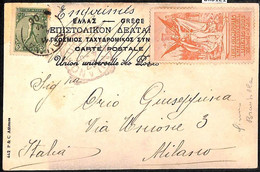 BK0121 - GREECE - POSTAL HISTORY - 1906 Olympic Games POSTER STAMP On POSTCARD - Ete 1896: Athènes