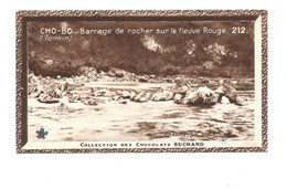 Chromo INDOCHINE INDOCHINA Tonkin CHO BO Barrage Fleuve Rouge Pub: Chocolat Suchard 103 X 59 Mm Bien 2 Scans - Suchard