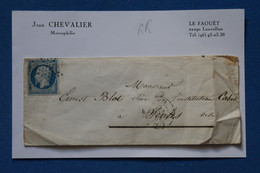 E3 FRANCE  BELLE LETTRE   1855 ETOILE DE PARIS   POUR SENLIS + NAPOLEON N°10 +AFFR. INTERESSANT - - 1852 Luigi-Napoleone