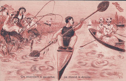 Nevil Illustrateur, Publicité MAGGI, Pêcheurs à La Ligne Et Aviron, Litho (859) - Nevil