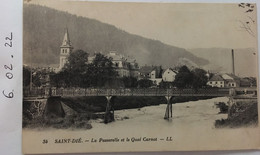 Cpa,Saint Dié La Passerelle Et Le Quai Carnot, 88 Vosges, éd LL 34 - Saint Die