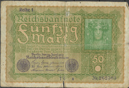 Allemagne République Weimar Tête De Cérès Hyperinflation Woman Geldscheine Mädchenkopf Iperinflazione 1919 50 Marks KM66 - 50 Mark