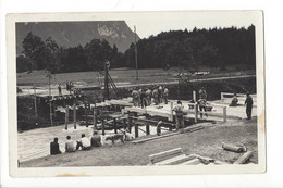 29810 - Construction D'un Pont Sur Le Rhône Près De Noville Carte Photo - Noville