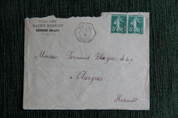 Enveloppe Publicitaire - RIOLS, ARDOUANE, Ecole Libre SAINT BENOIT - 1900 – 1949