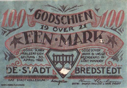 Germany Notgeld:Stadt Bredstedt 1 Mark, 1922 - Colecciones