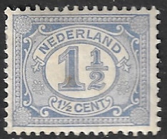 1899-1913 Cijfer Zegels 1½ Cent Ultramarijn NVPH 52 Ongestempeld - Unused Stamps
