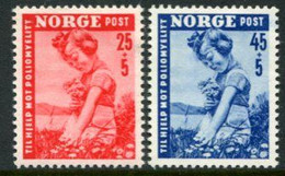 NORWAY 1950 Campaign Against Infantile Paralysis MNH / **.  Michel 351-52 - Ongebruikt