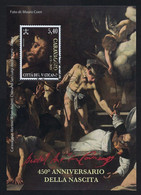 2021 VATICANO "450° ANNIVERSARIO NASCITA CARAVAGGIO" BF ANNULLO GIORNO DI EMISSIONE - Used Stamps