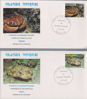 FDC POLYNESIE FRANÇAISE Enveloppe // 1987 émission Premier Jour - Lot De 3 - Faune Marine - Covers & Documents
