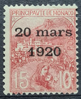 MONACO 1920 - MLH - Sc# B14 - Unused Stamps